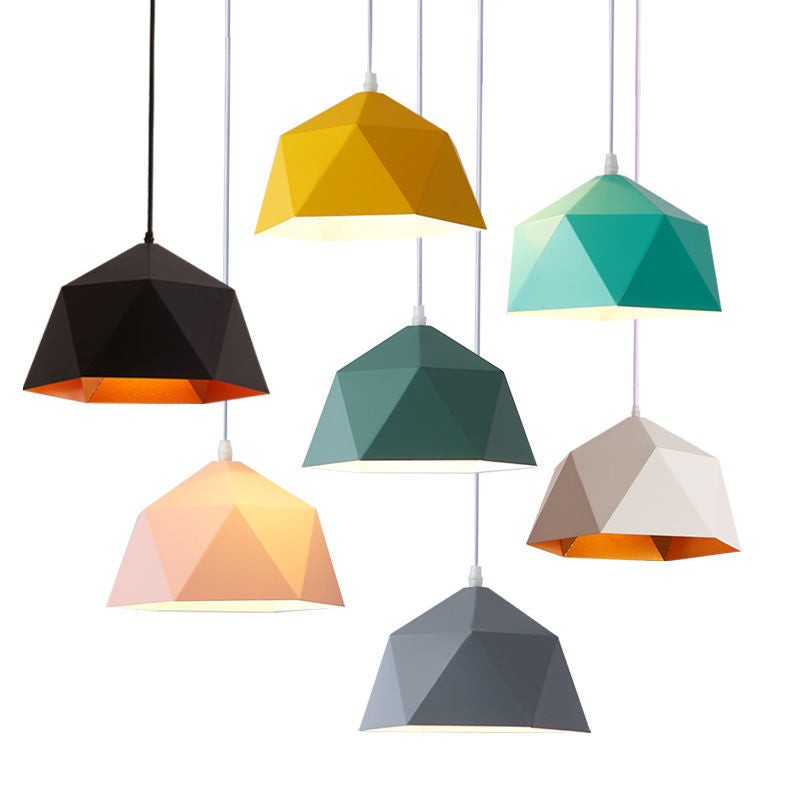 Modern Geometric Iron Pendant Light