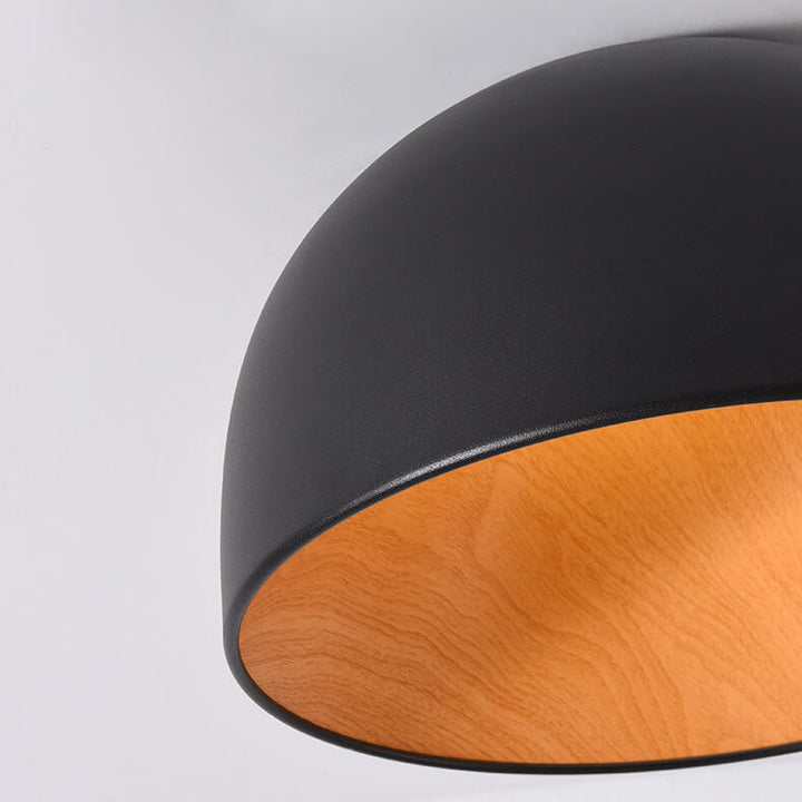 Minimalist Wooden LED Flush Mount Ceiling Light
