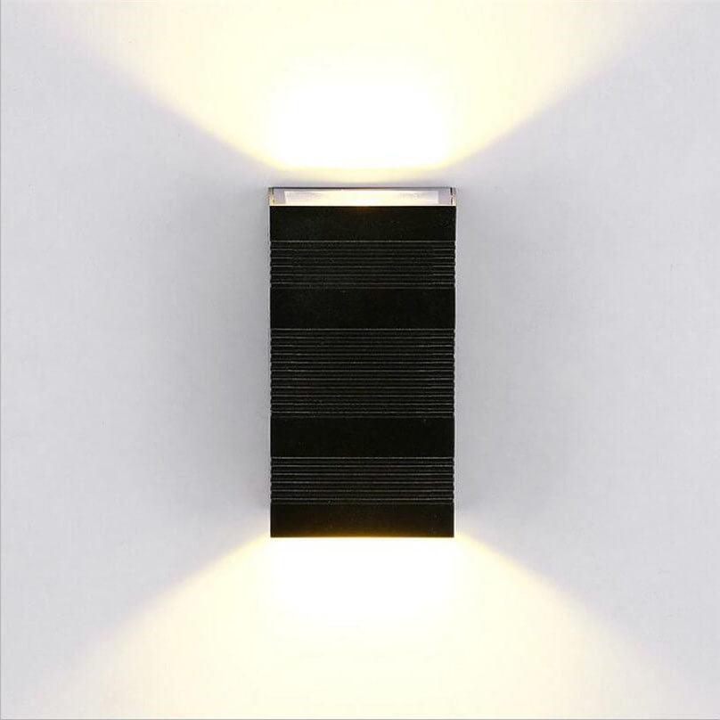 Modern Rectangular Aluminum Waterproof LED Wall Sconce