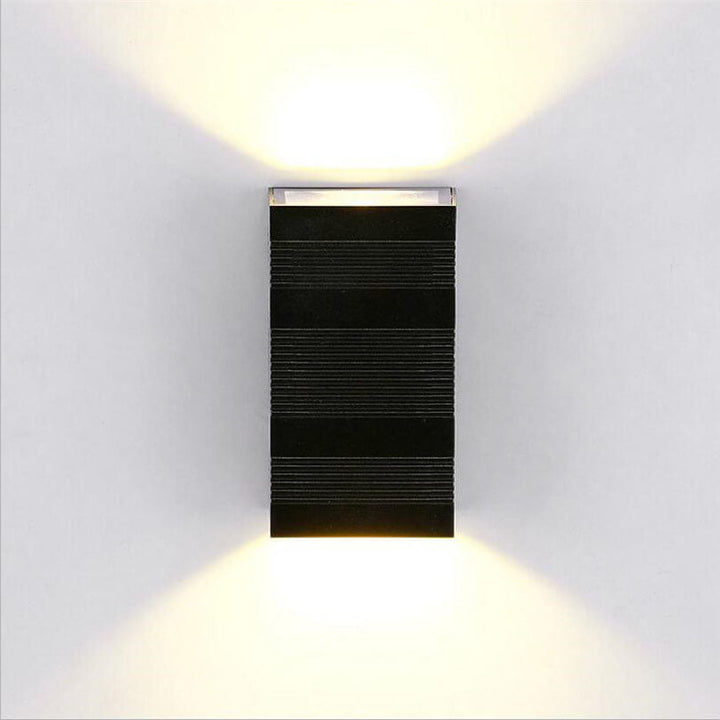 Modern Rectangular Aluminum Waterproof LED Wall Sconce