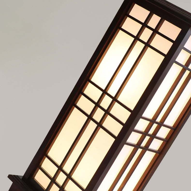 Traditional Rectangular Wood Floor Lamp