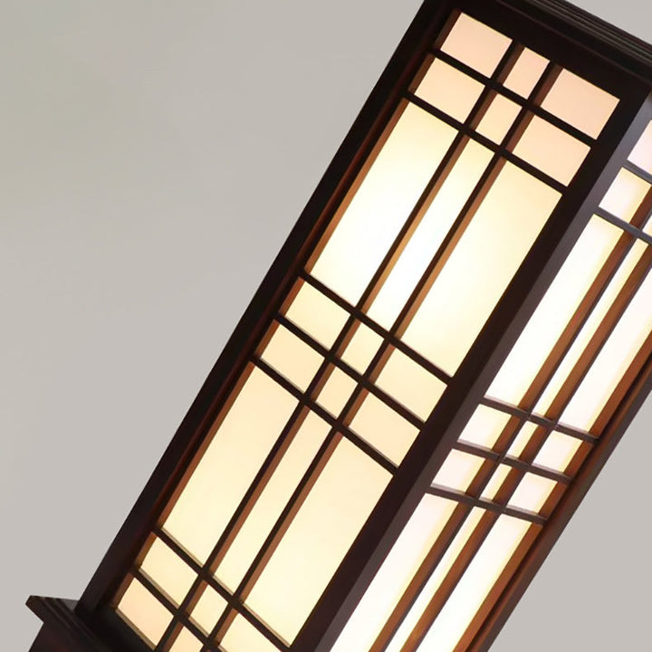 Traditional Rectangular Wood Floor Lamp