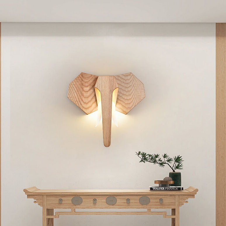 Nordic Solid Wood LED Wall Sconce