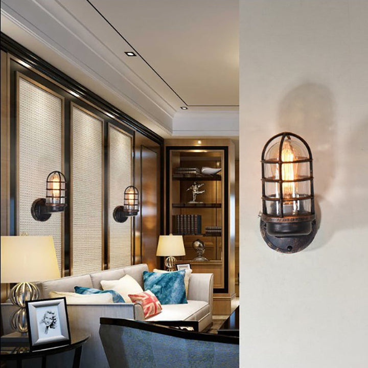 Contemporary Round Aluminum Waterproof Wall Sconce