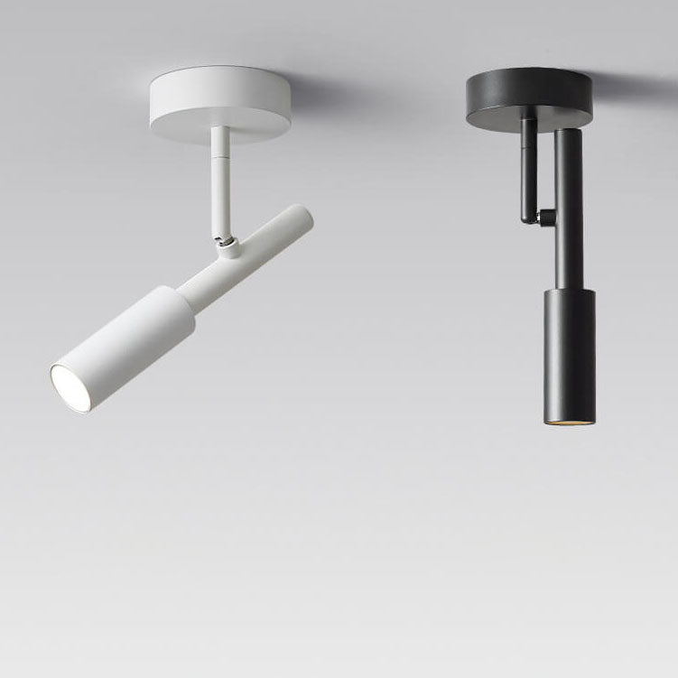 Minimalist Aluminum Rotatable LED Semi-Flush Ceiling Light