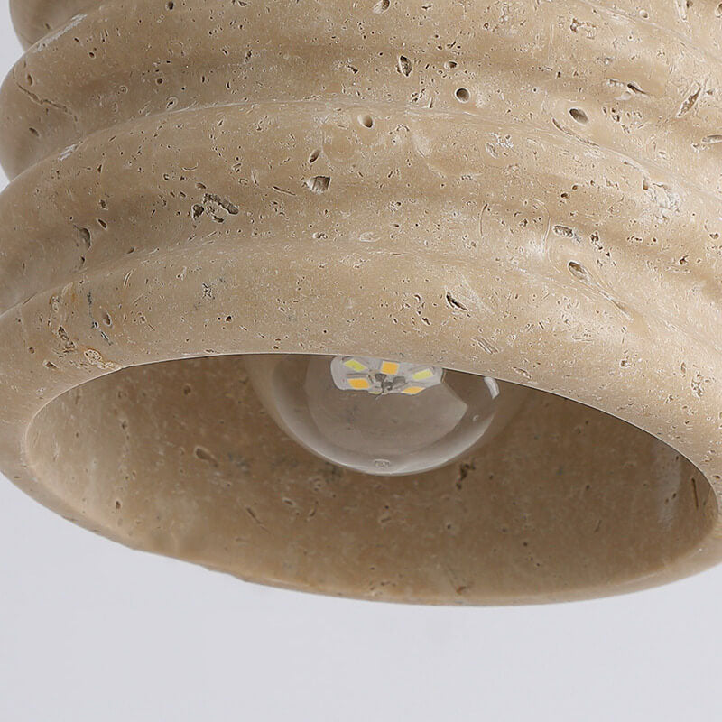 Wabi-Sabi Cylinder Wood Pendant Light