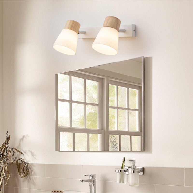 Minimalist Glass 2-Light Vanity Light