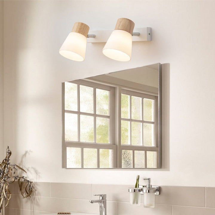 Minimalist Glass 2-Light Vanity Light