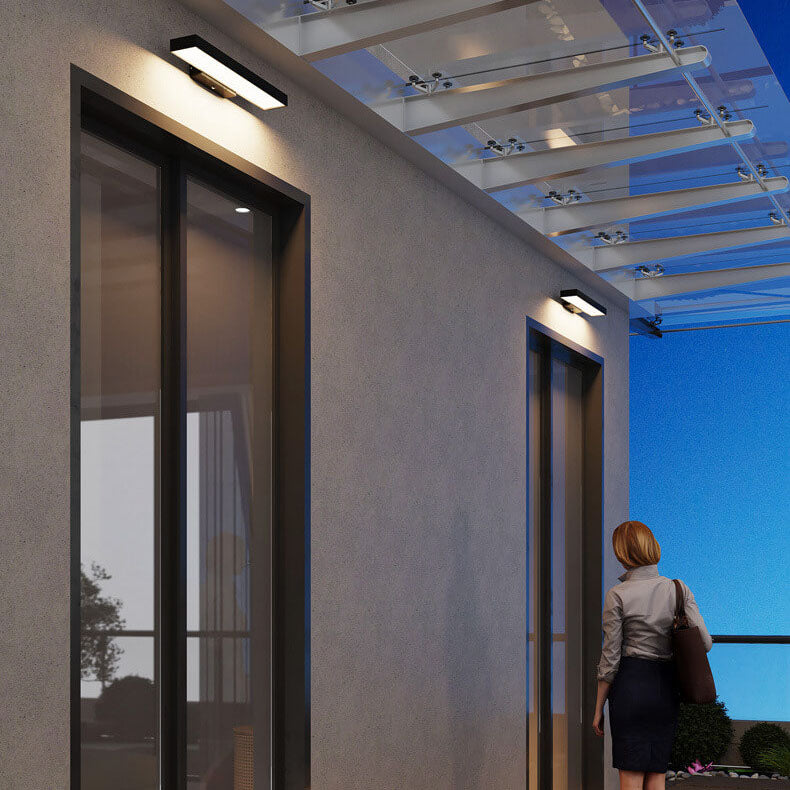 Minimalist Rectangular Waterproof LED Wall Sconce