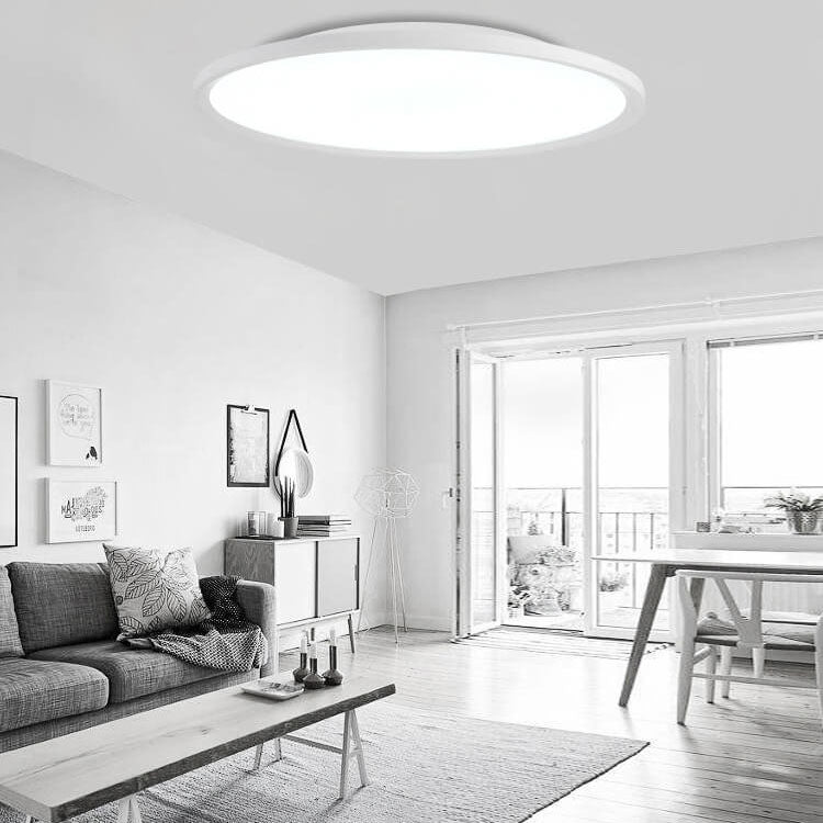 Minimalist Round Aluminum LED Flush Mount Ceiling Light 2