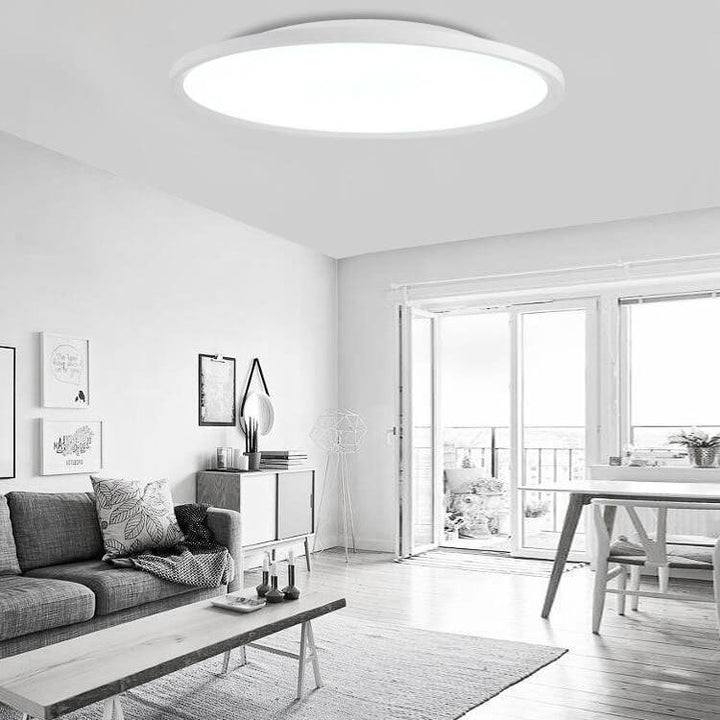 Minimalist Round Aluminum LED Flush Mount Ceiling Light 2