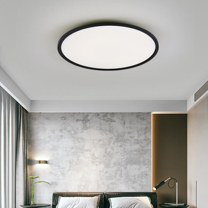 Minimalist Round Aluminum LED Flush Mount Ceiling Light 2
