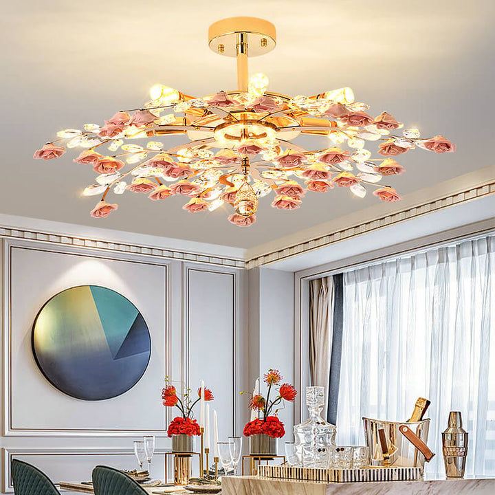 Modern Ceramic 8-Light Chandelier