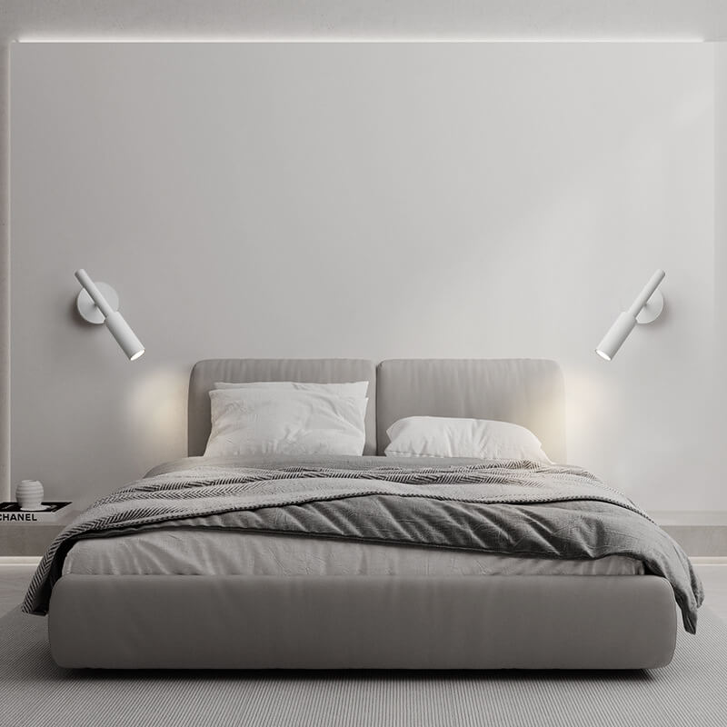 Modern Minimalist Iron Aluminum Spotlight Rotatable LED Semi-Flush Mount Ceiling Light For Living Room
