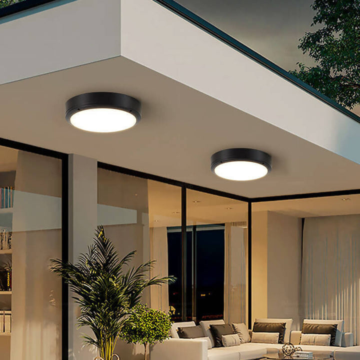 Minimalist Round Aluminum LED Flush Mount Ceiling Light 4