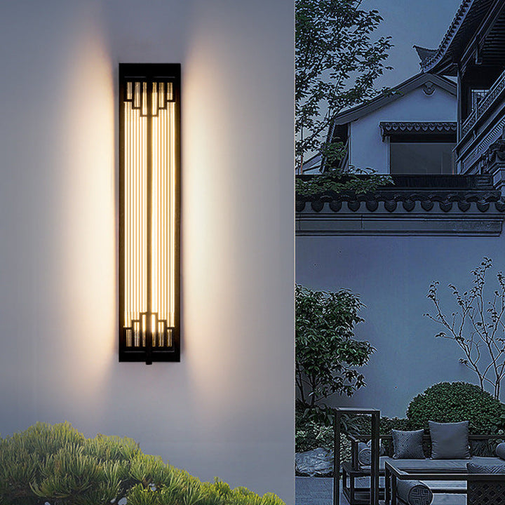 Traditional Rectangular Stainless Steel LED Wall Sconce