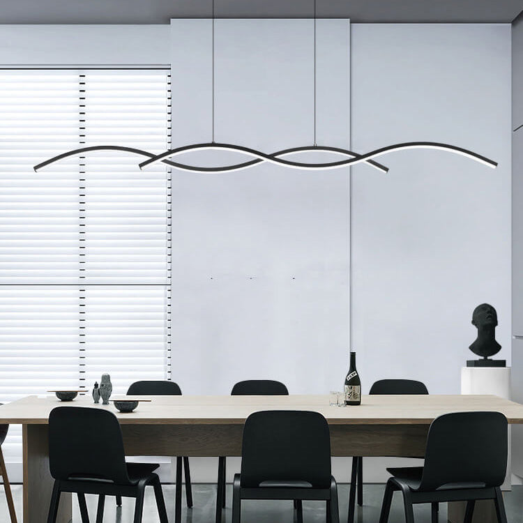 Minimalist Wave LED Chandelier