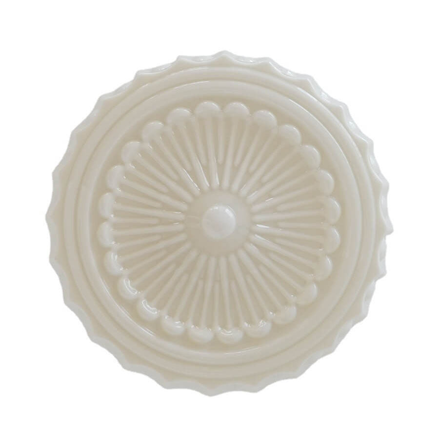Traditional Round Glass LED Semi-Flush Ceiling Light