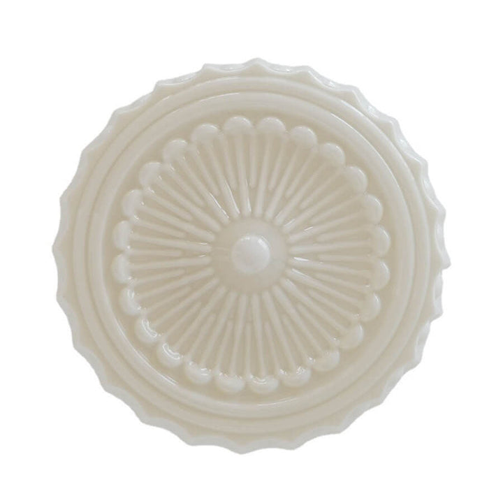 Traditional Round Glass LED Semi-Flush Ceiling Light