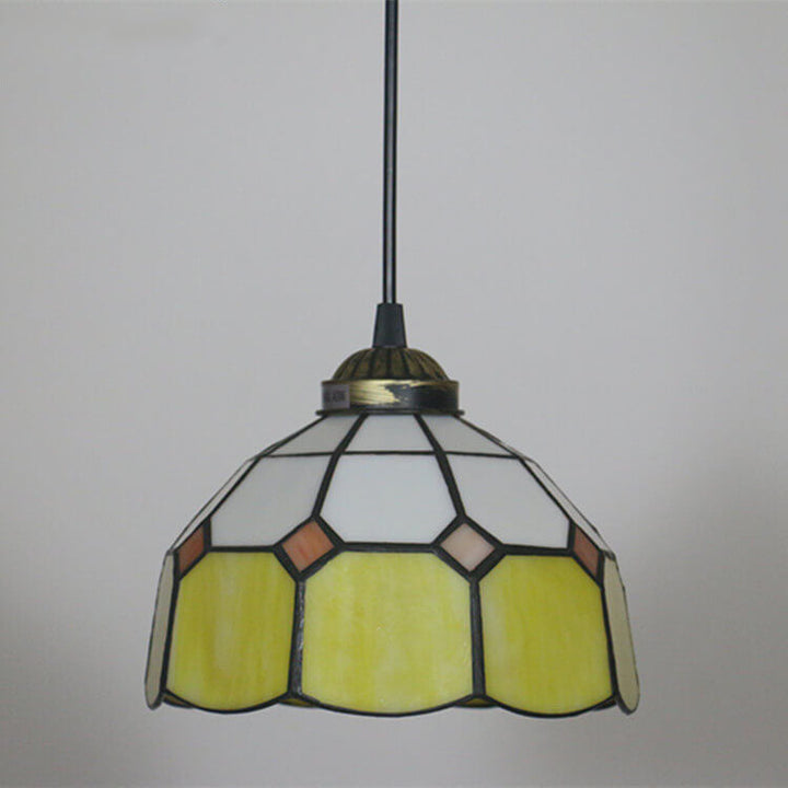 Tiffany Traditional Round Glass Pendant Light