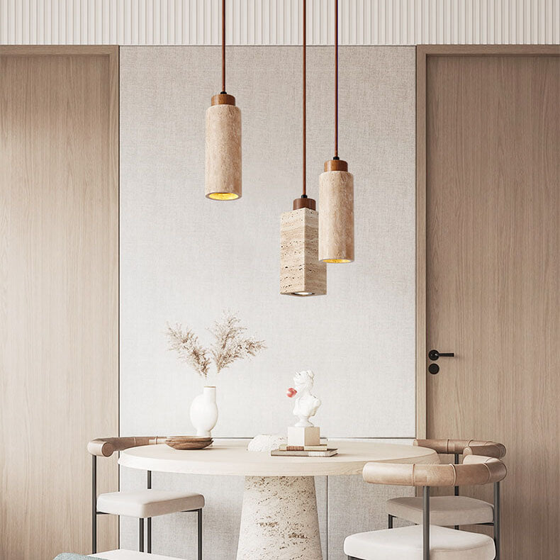 Wabi-Sabi Solid Wood 3-Light Island Pendant Light