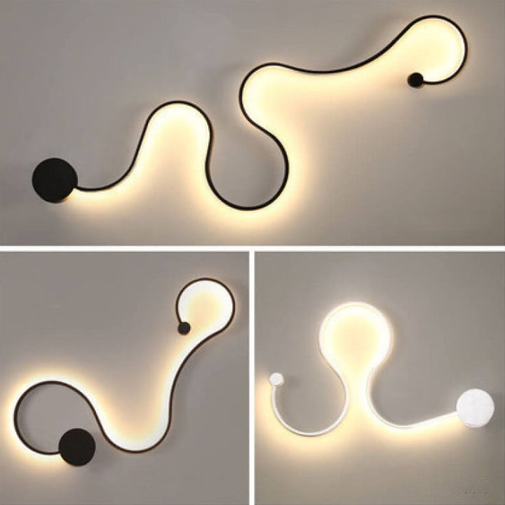 Modern Curved Aluminum LED Wall Sconce