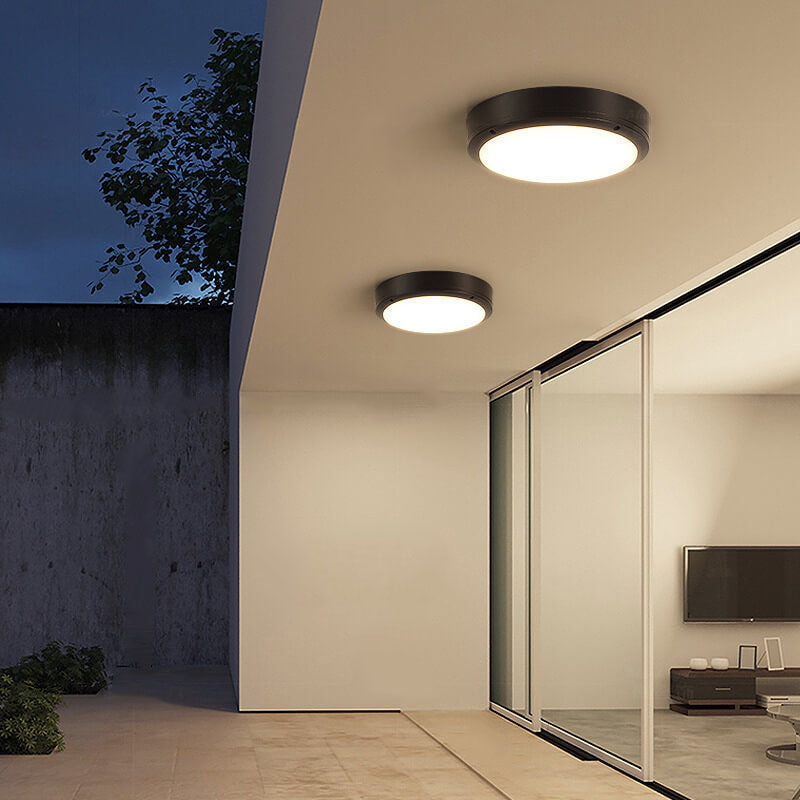 Minimalist Round Aluminum LED Flush Mount Ceiling Light 4