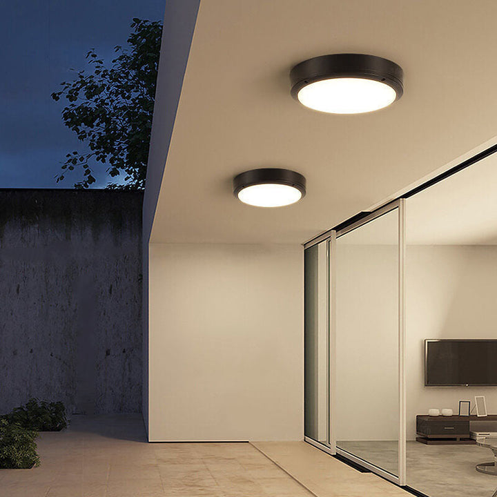 Minimalist Round Aluminum LED Flush Mount Ceiling Light 4