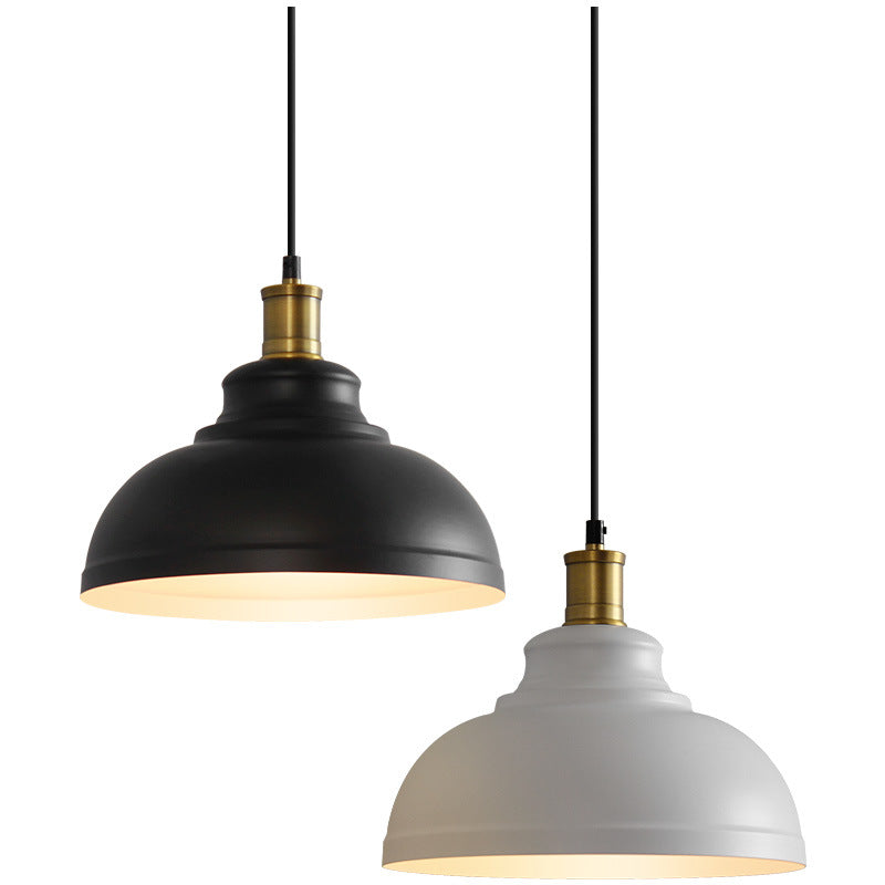 Industrial Contemporary Round Iron Pendant Light