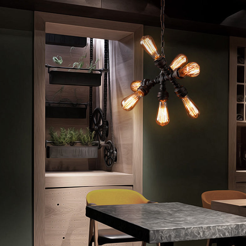 Industrial Iron 7-Light Chandelier