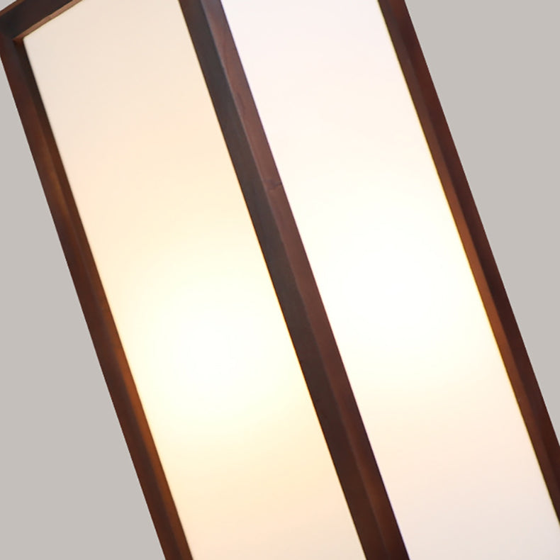 Traditional Rectangular Wood Floor Lamp