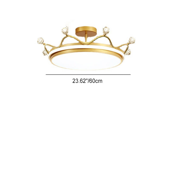 Contemporary Acrylic LED Semi-Flush Ceiling Light