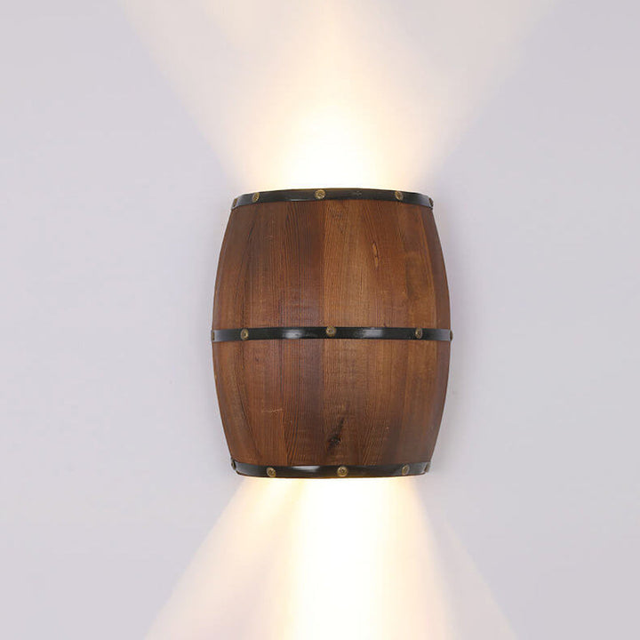 Industrial Wood LED Wall Sconce