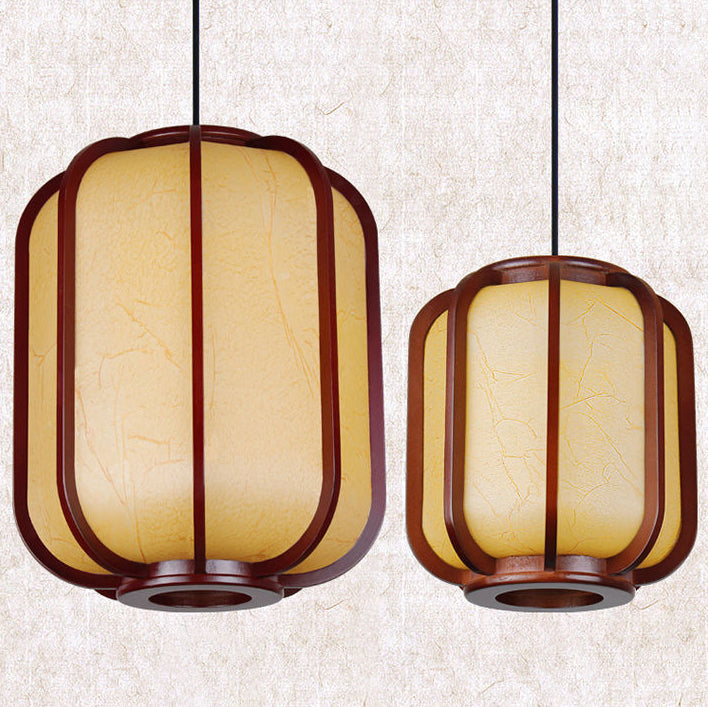 Traditional Lantern Wooden Pendant Light