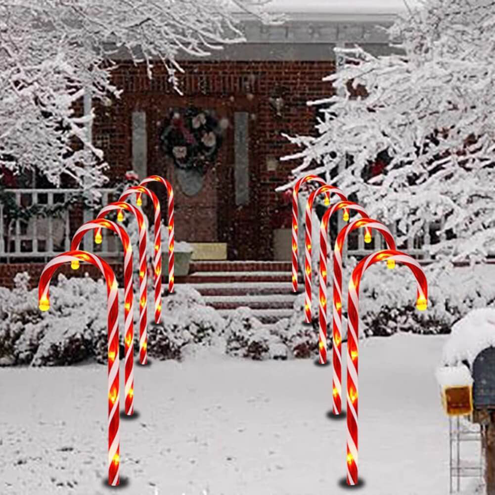 Solar Candy Cane LED Lawn Light
