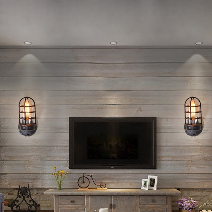 Contemporary Round Aluminum Waterproof Wall Sconce