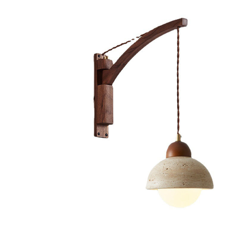 Wabi-Sabi Solid Wood Wall Sconce