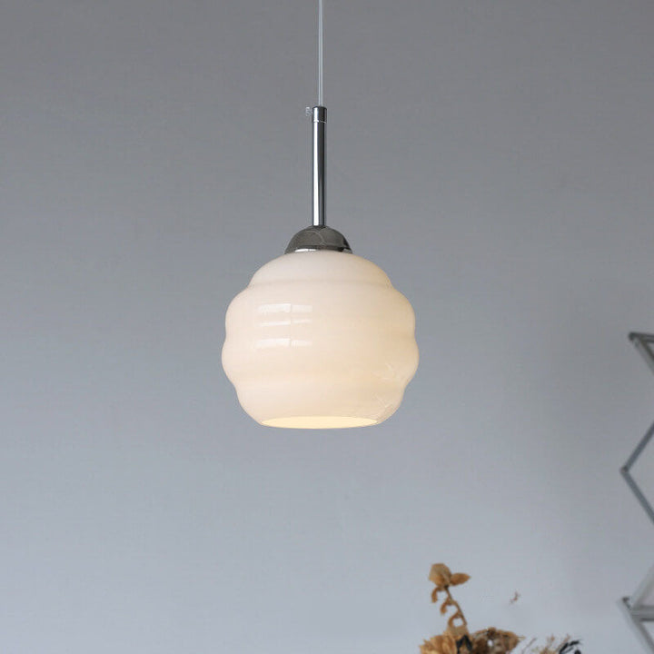 Vintage Round Glass Pendant Light
