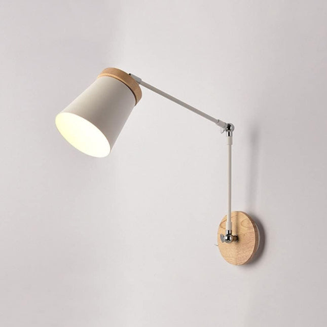 Nordic Cylinder Solid Wood Wall Sconce