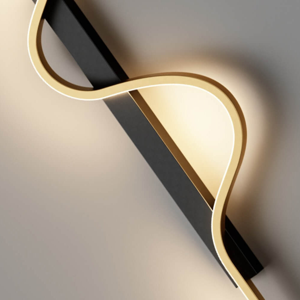 Minimalist Wave Aluminum LED Wall Sconce