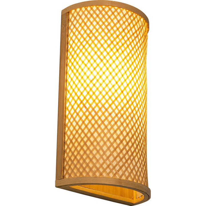 Traditional Cylinder Bamboo 2-Light Wall Sconce