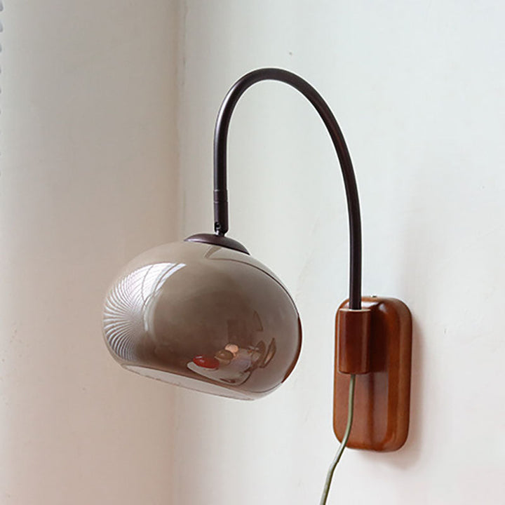 European Solid Wood Wall Sconce