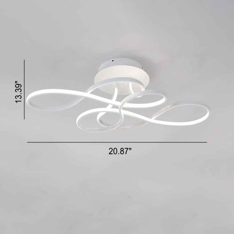 Acrylic Minimalist Aluminum LED Flush Mount Ceiling Light