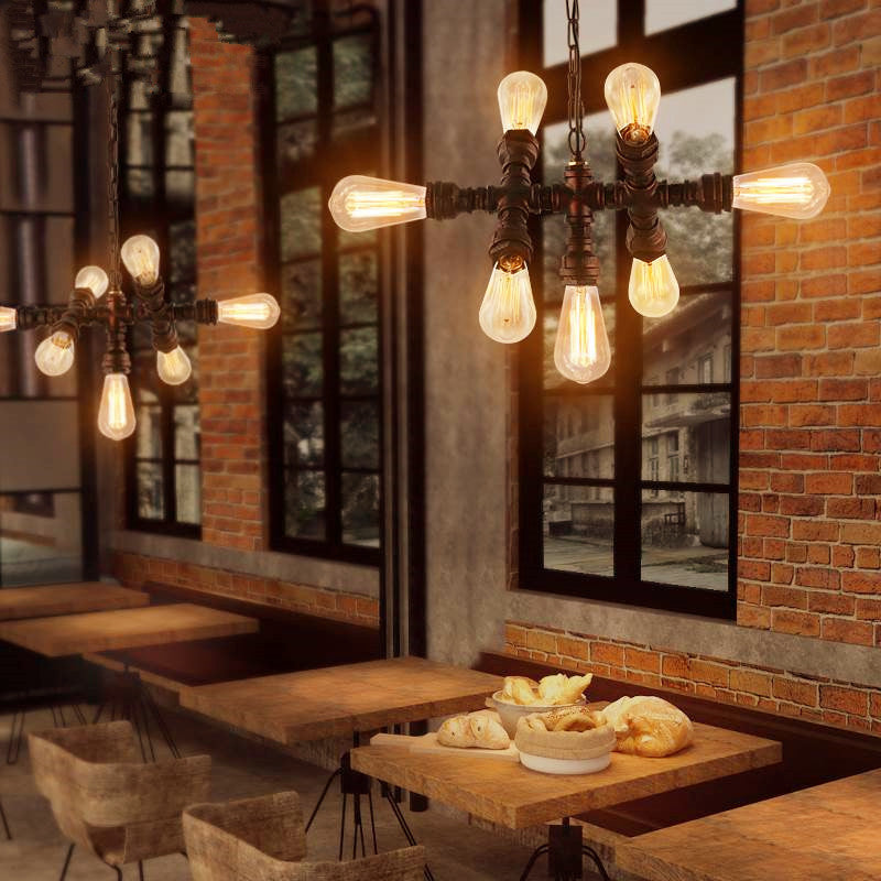 Industrial Iron 7-Light Chandelier
