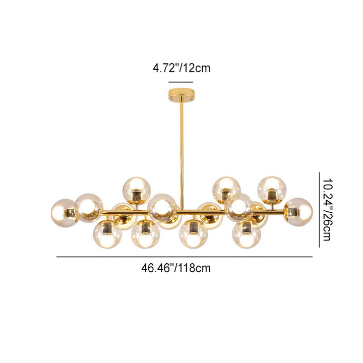 Nordic Globe Glass 16-Light Chandelier