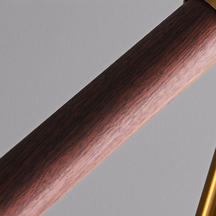 Minimalist Cylindrical Walnut LED Floor Lamp