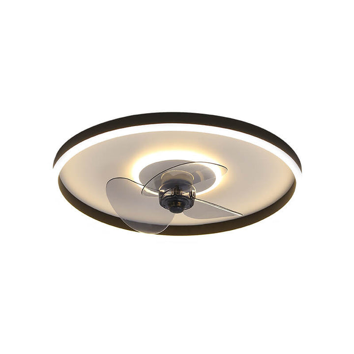 Contemporary Round Aluminum LED Ceiling Fan Light