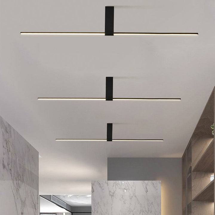 Minimalist Aluminum LED Semi-Flush Ceiling Light