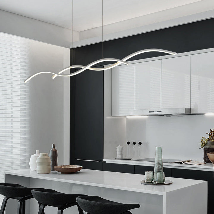 Minimalist Wave LED Chandelier