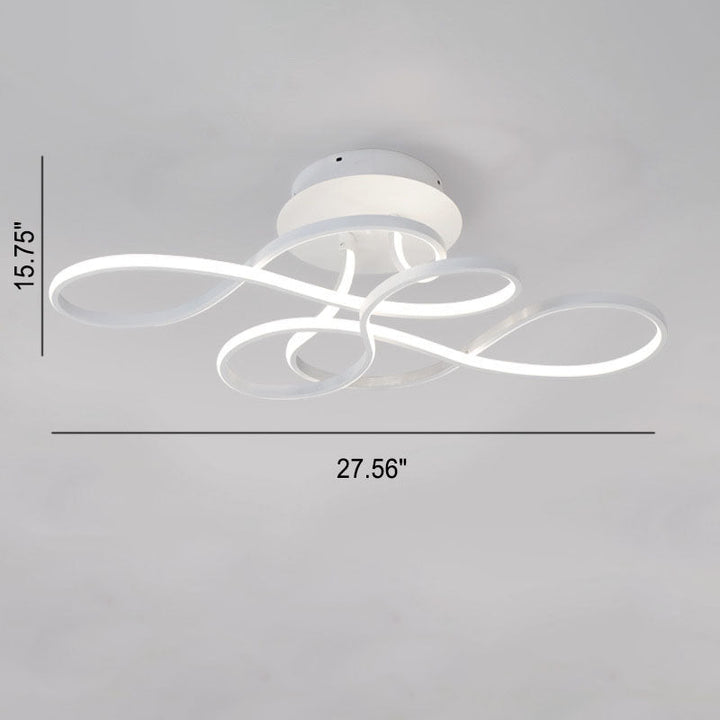 Acrylic Minimalist Aluminum LED Flush Mount Ceiling Light
